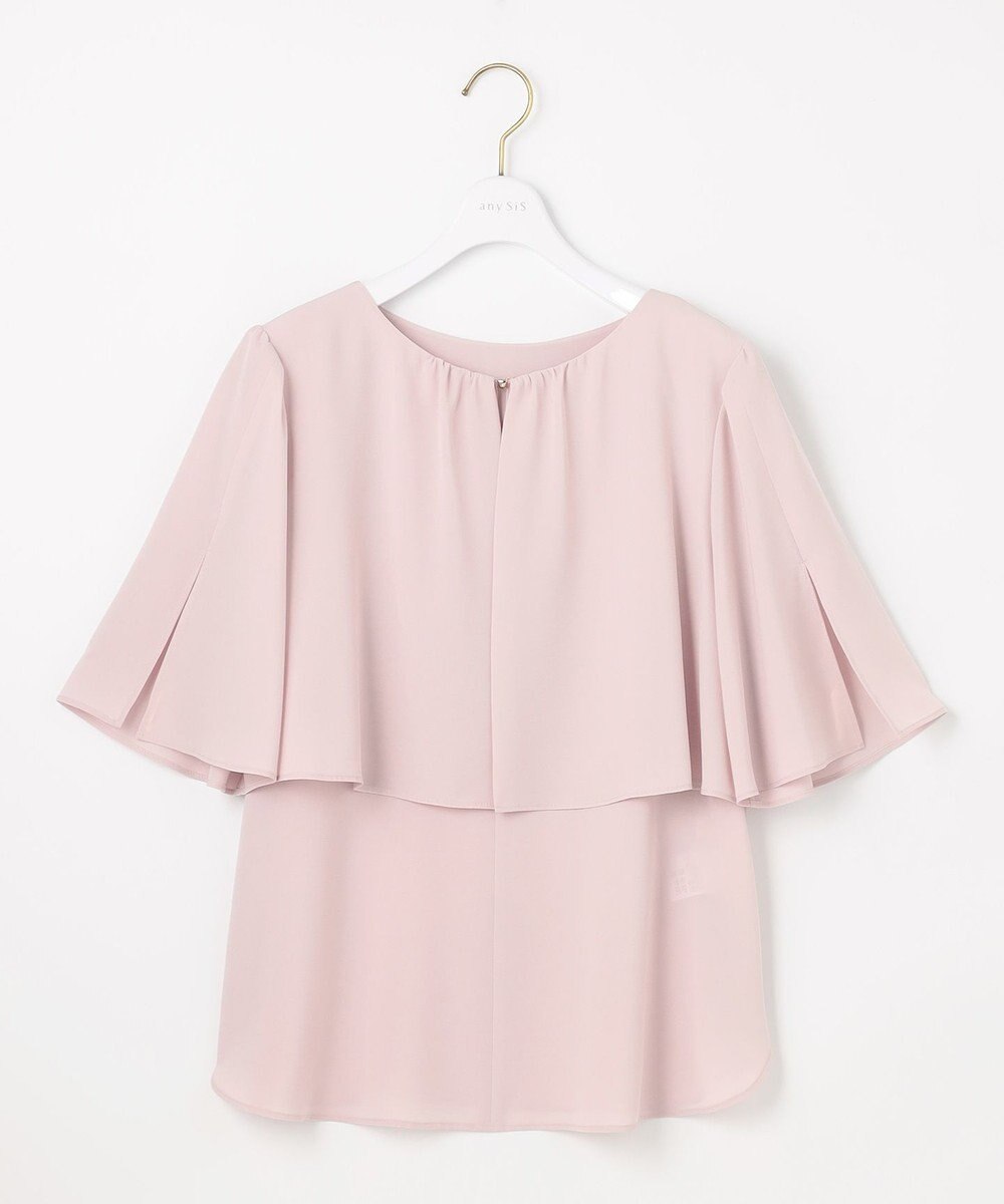 ANY SIS 【洗える】ケープフレアスリーブ ブラウス 