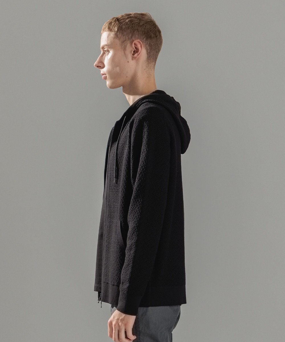 JOSEPH HOMME 【イージーケア】 ヴィスコースリンクス　ジップアップニットフーディー 