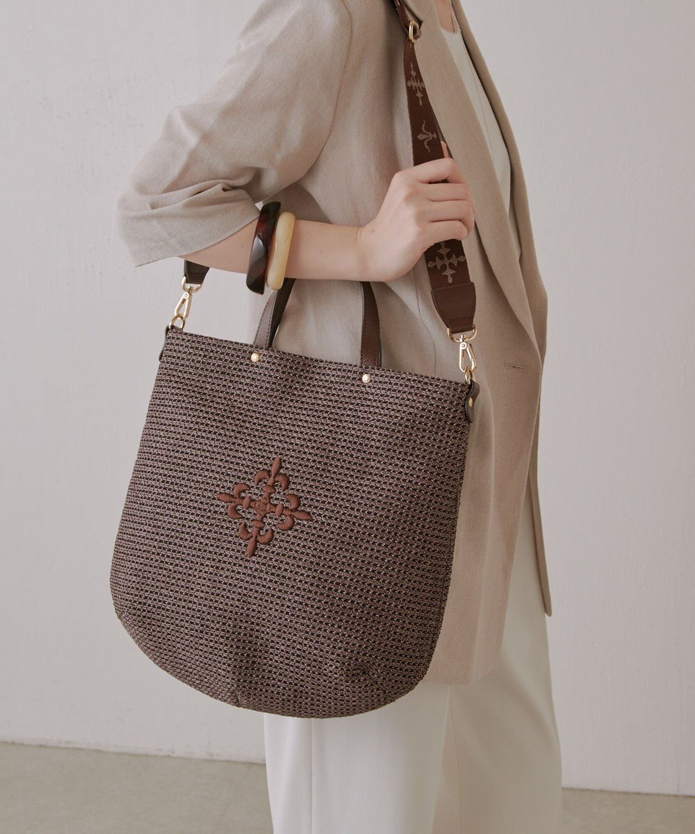 russet スリム2WAYトートバッグ <ナイロンラフィア>(CE-1717-WEB) 