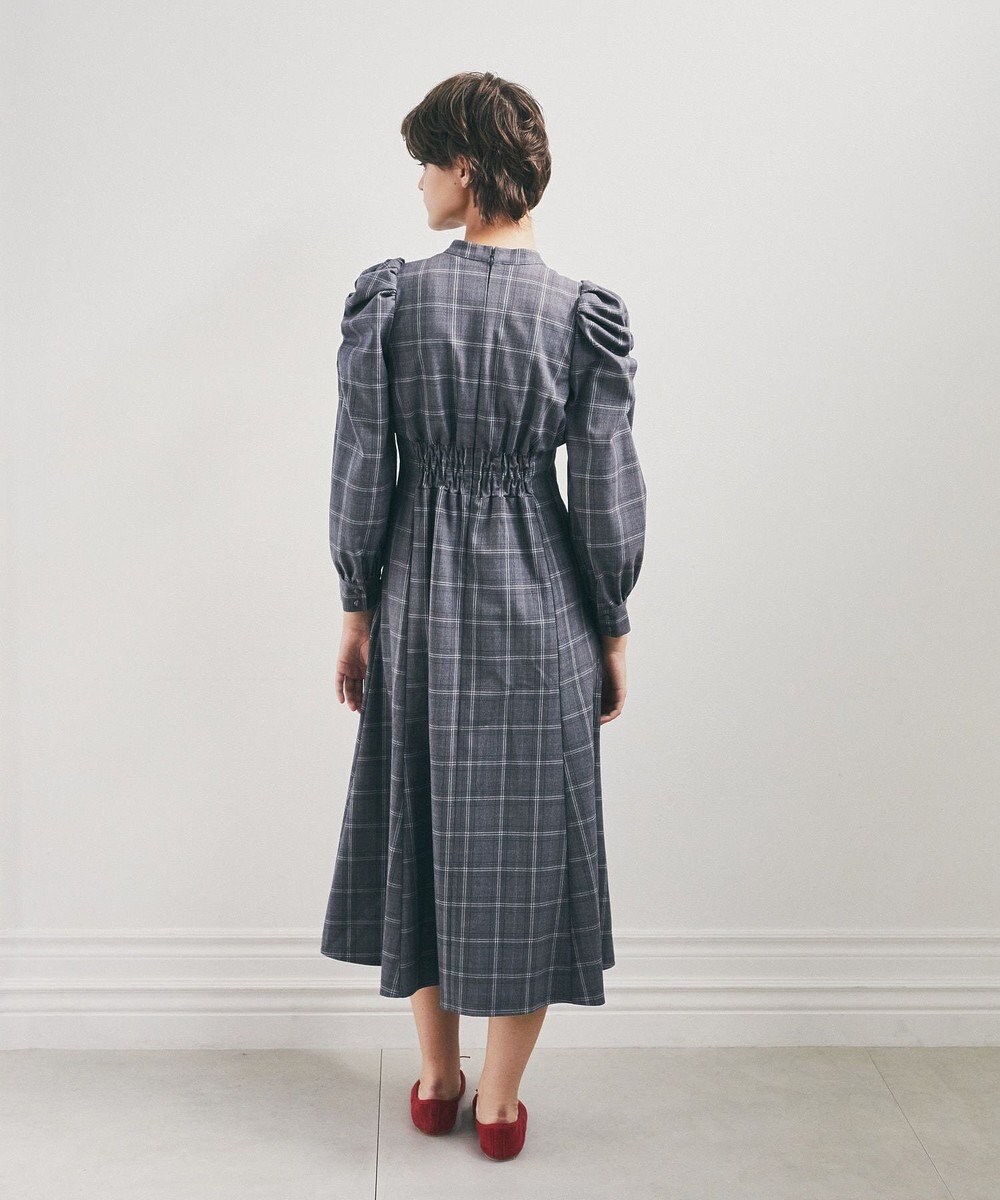 Maison de FLEUR 聡明な淑女のチェックワンピース 