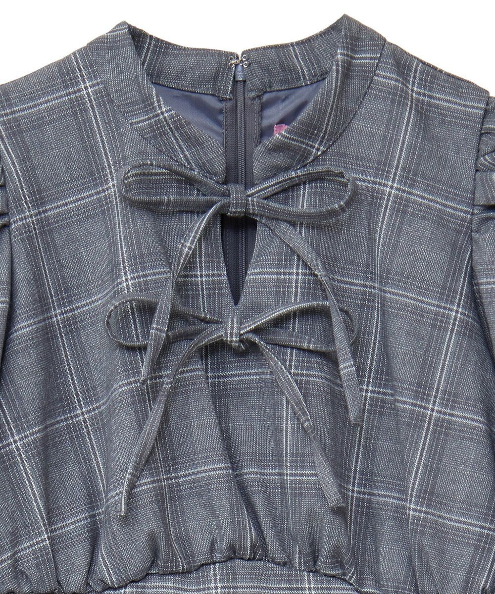 Maison de FLEUR 聡明な淑女のチェックワンピース 