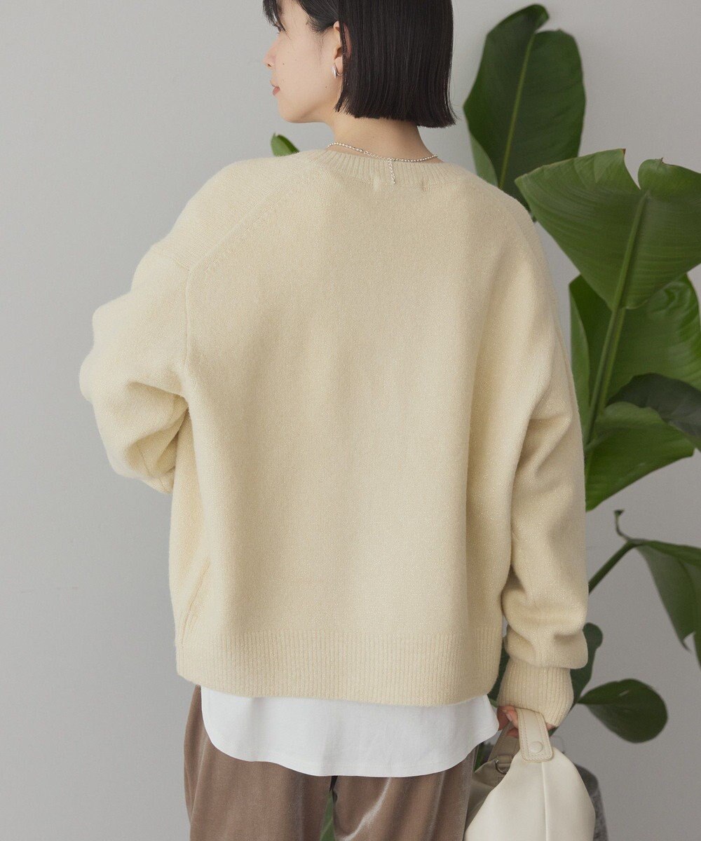 AMERICAN HOLIC Vネックラメニットカーディガン 