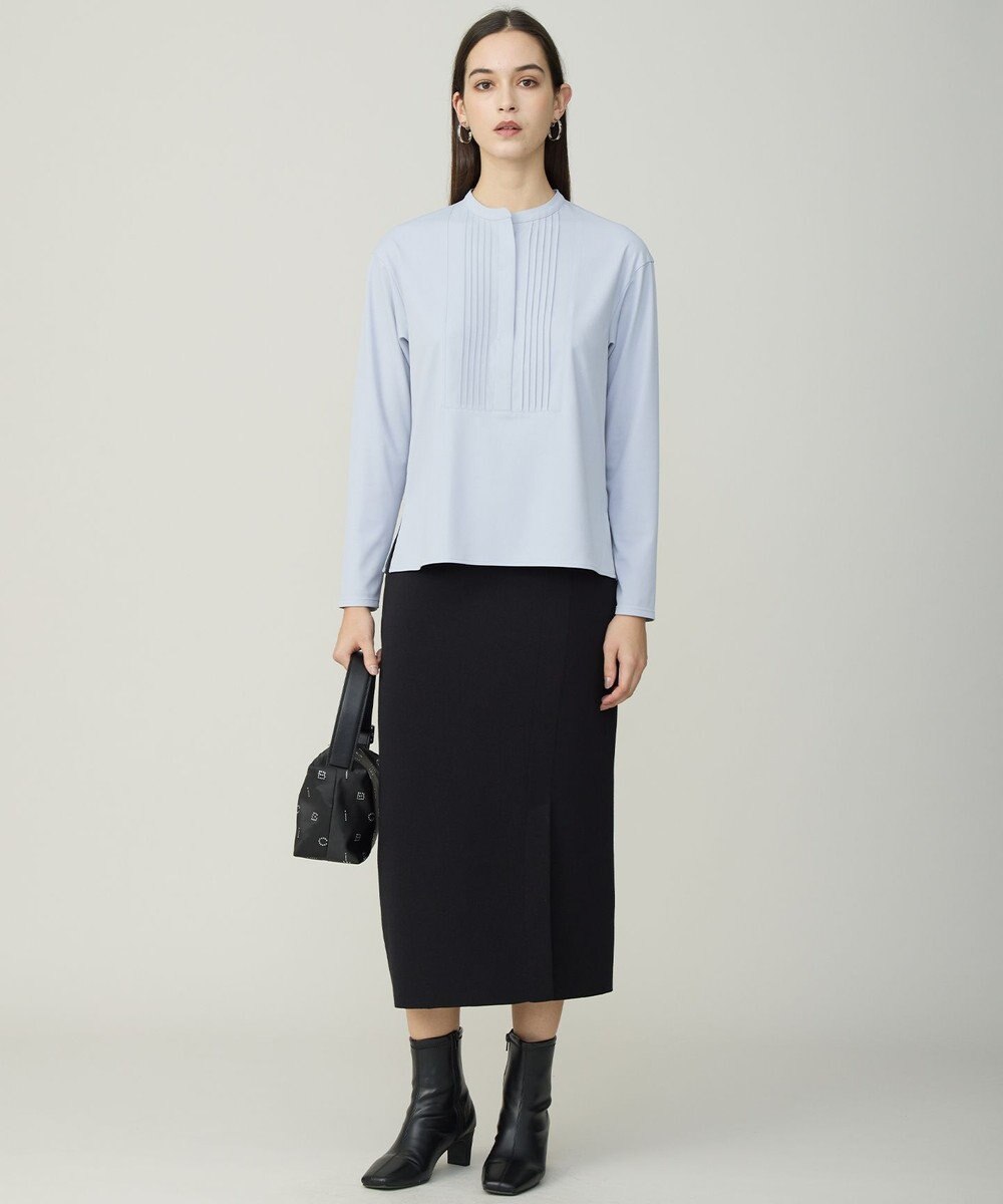 ICB L イージージョーゼット ピンタックカットソー 