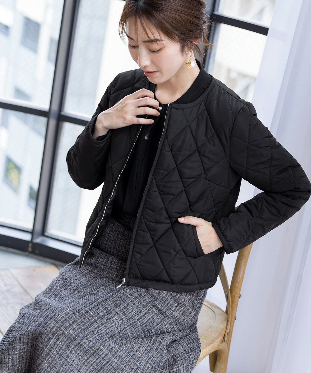 Tiaclasse 【洗える】大人華やかなツイードフレアスカート 