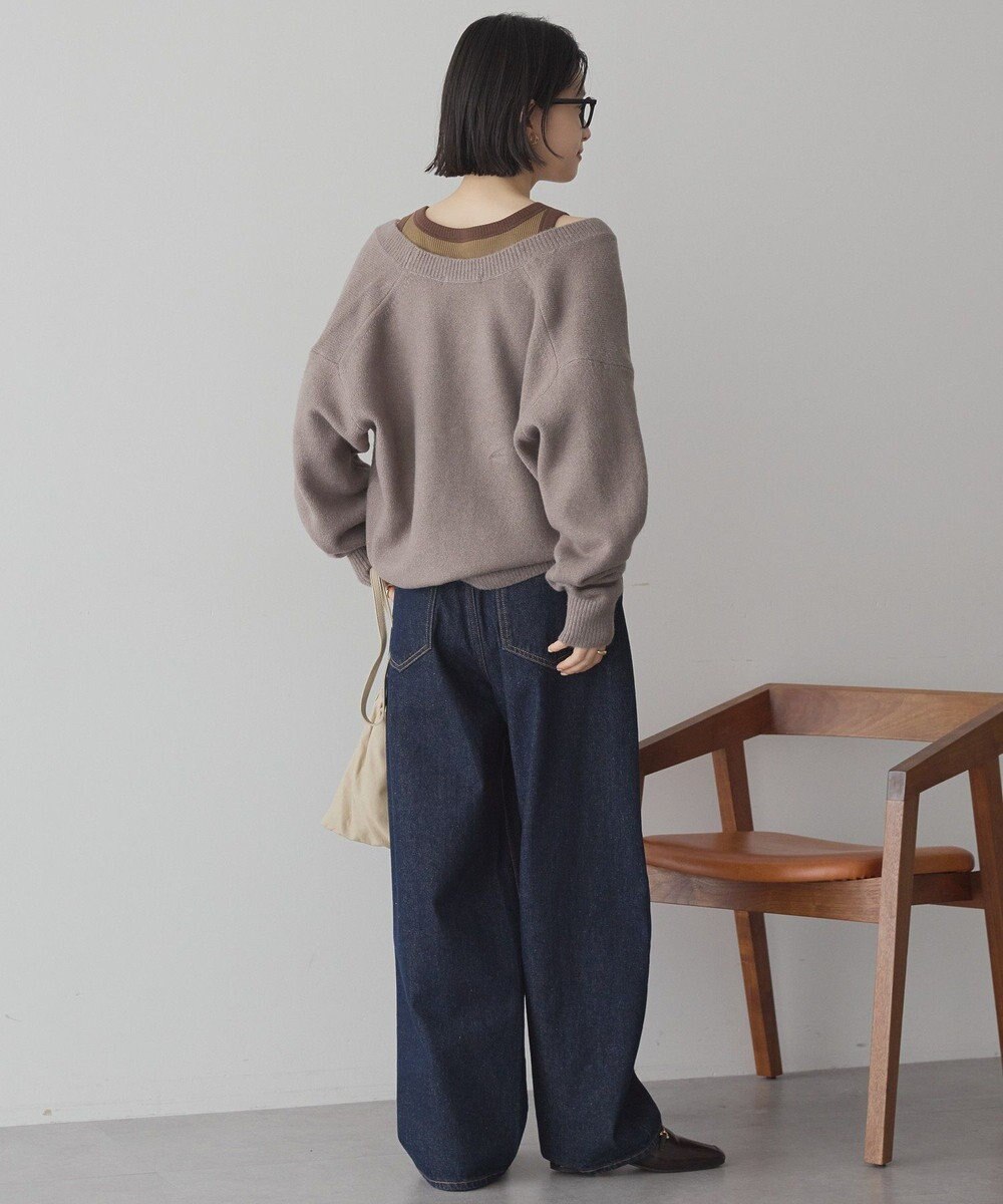 AMERICAN HOLIC Vネックラメニットカーディガン 