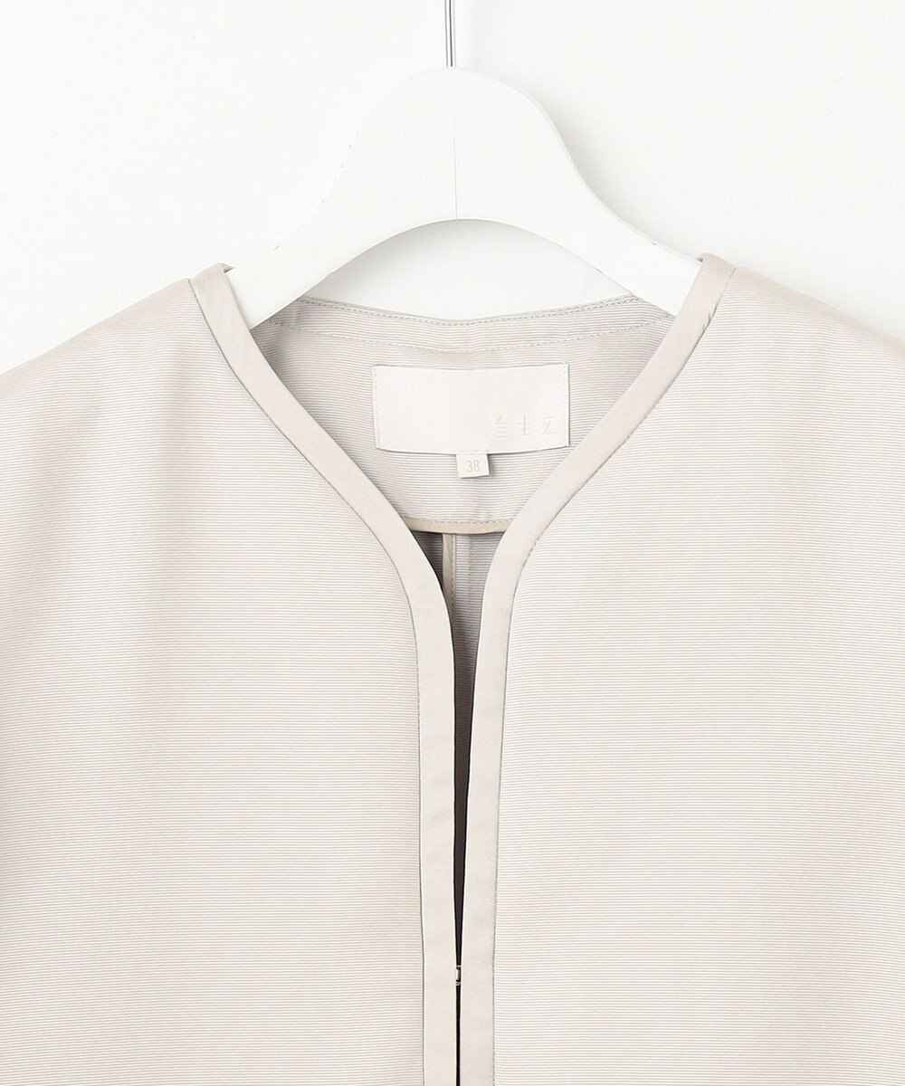 自由区 S 【洗える】グログランパフスリーブ ジャケット 