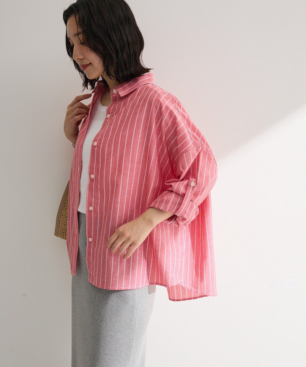 Green Parks 綿麻混シャツ 