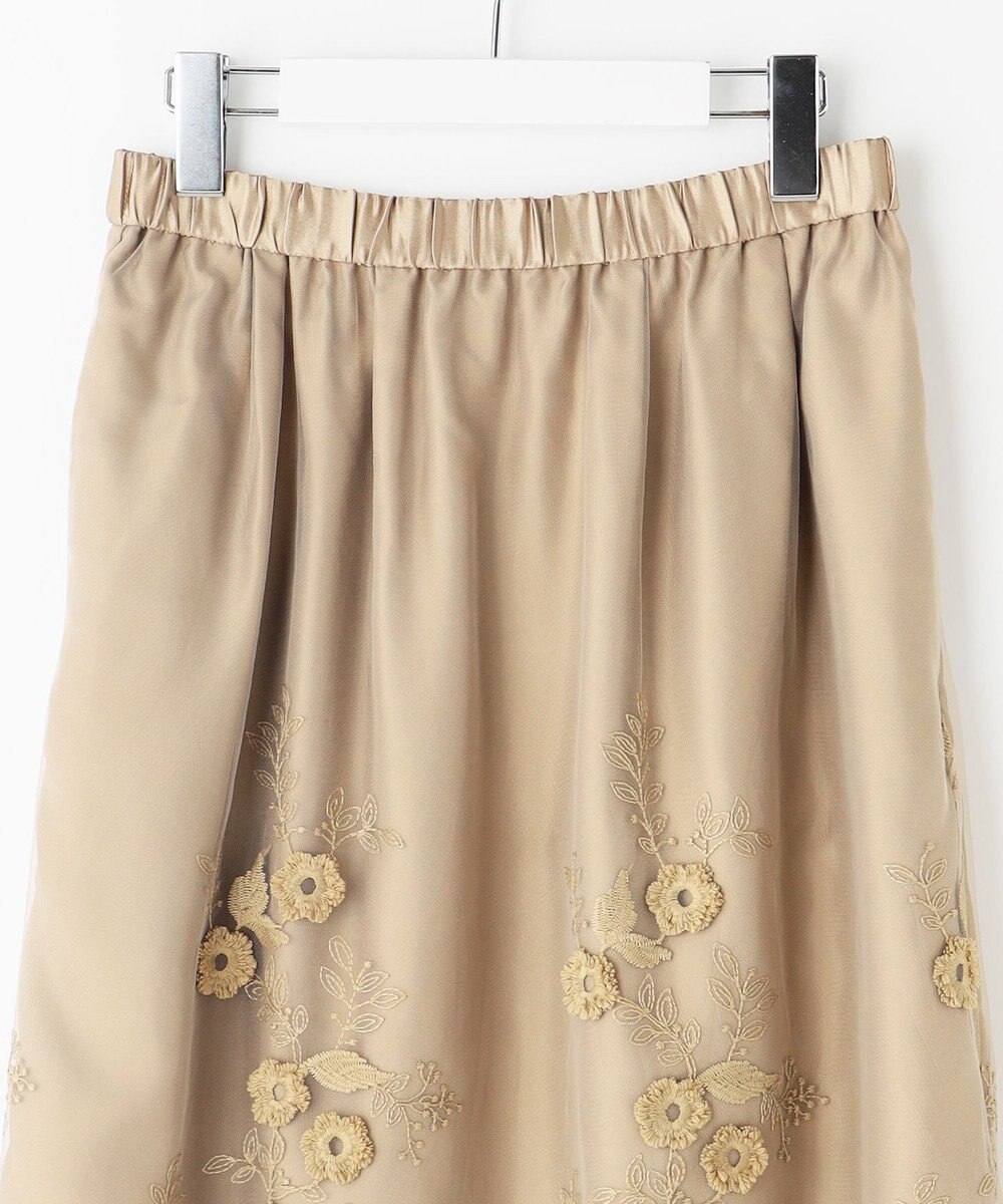 自由区 【洗える】フローティングエンブロイダリー スカート 