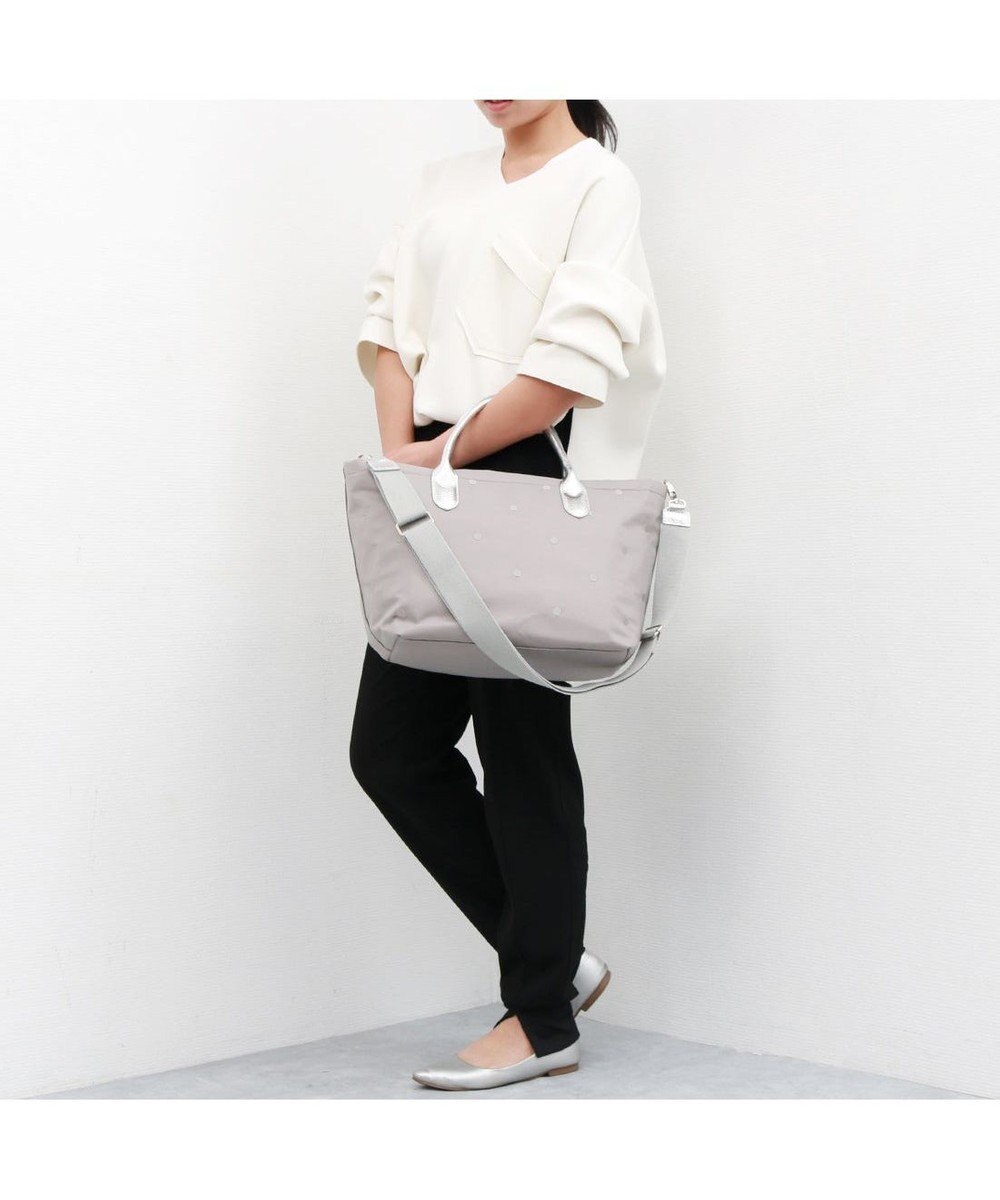 UNBILLION ペルケ perche / ナイロンドット刺繍2wayトート 