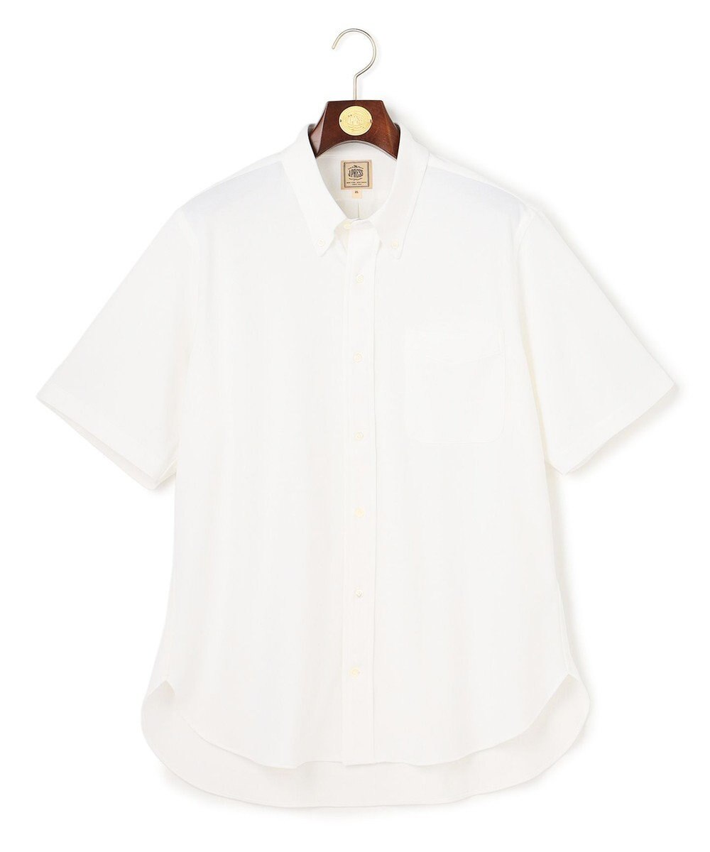 J.PRESS MEN 【KING SIZE】【吸水速乾 / 抗菌防臭 / 遮熱 / 防シワ】【J.PRESS OXFORD JERSEY】カノコインレイ半袖 シャツ / B.D. 