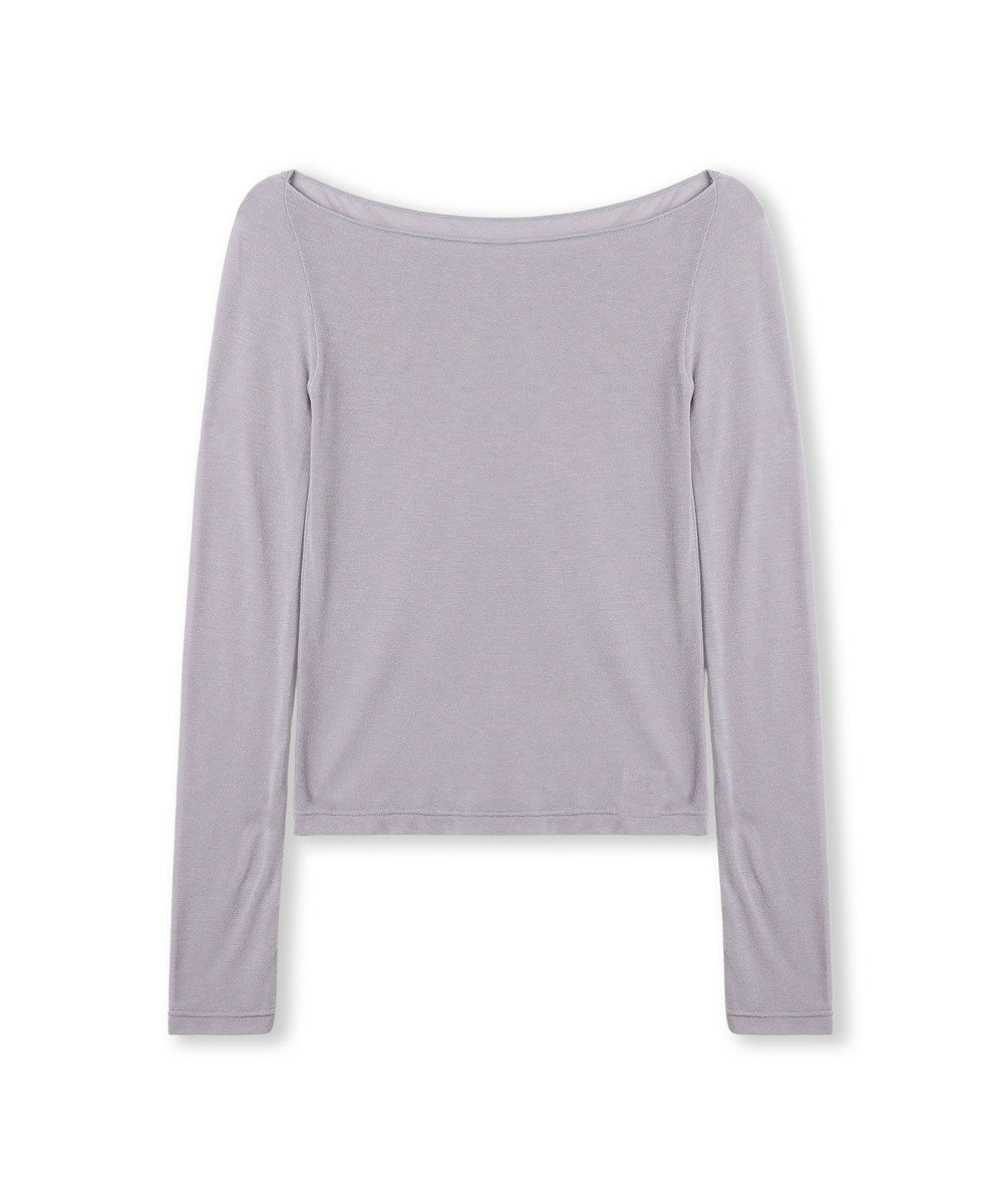 Chacott ボートネックトップ (サーモギア(R)糸使用） 