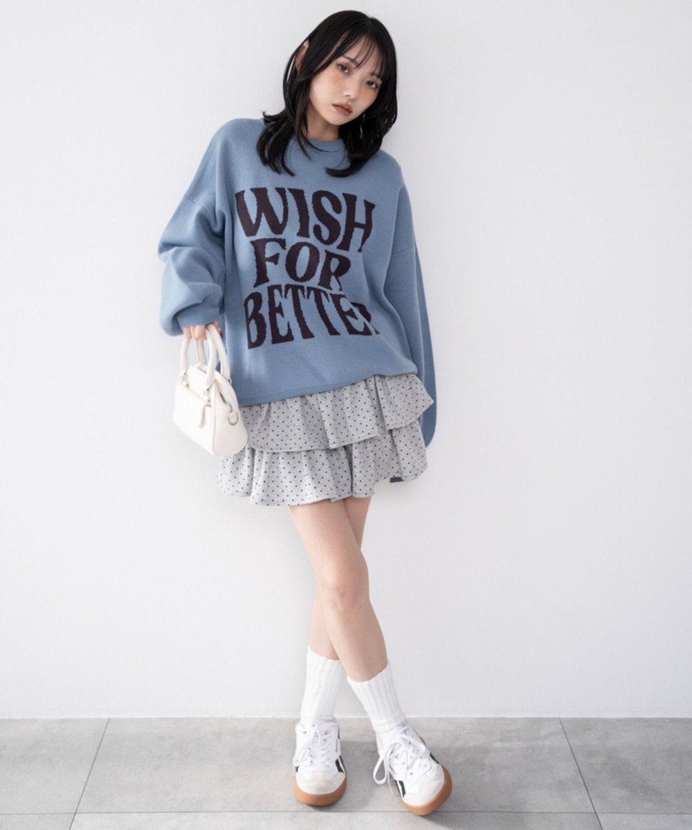 WEGO グラフィックニットプルオーバー 