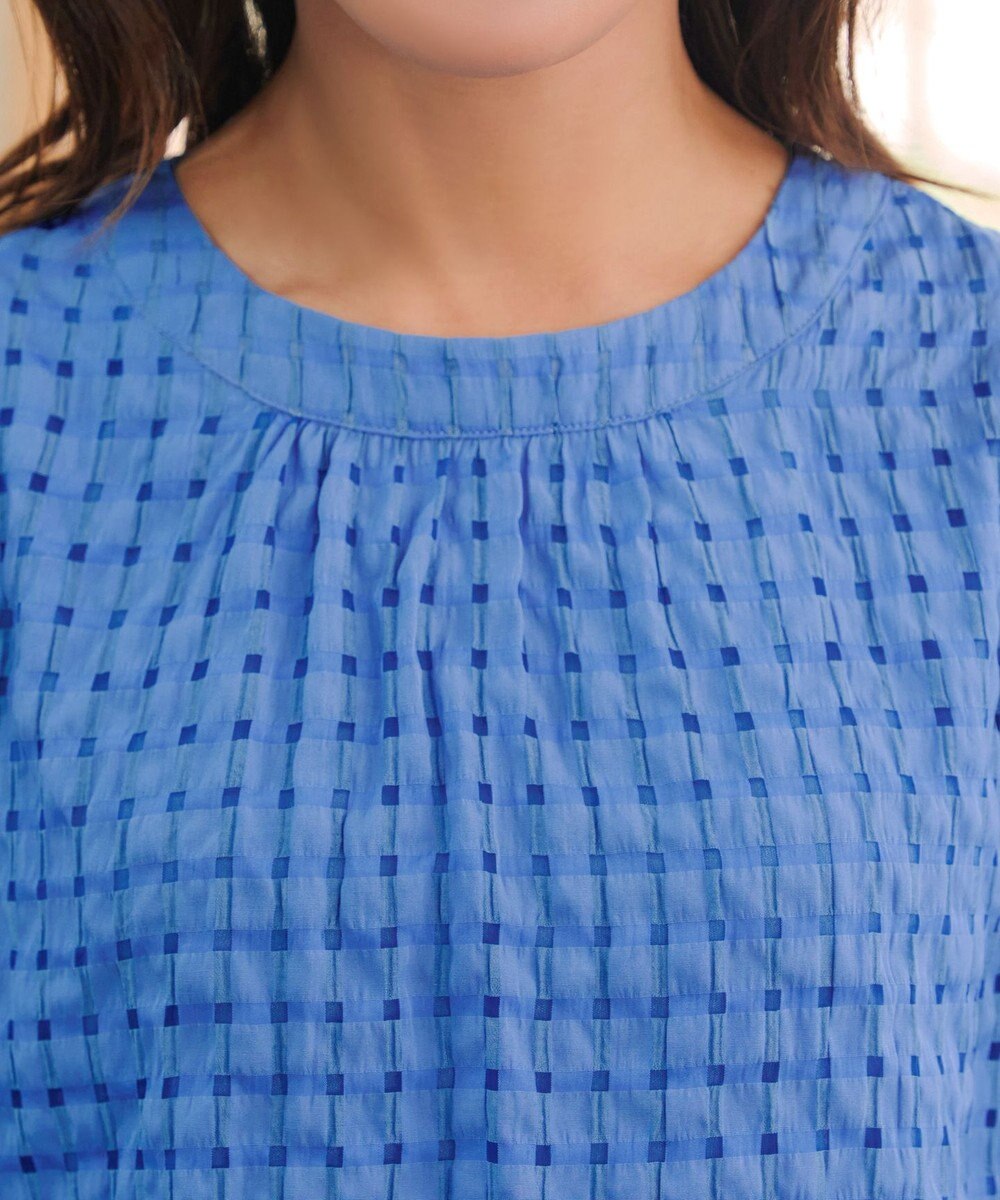 Tiaclasse シアーチェックブラウス 