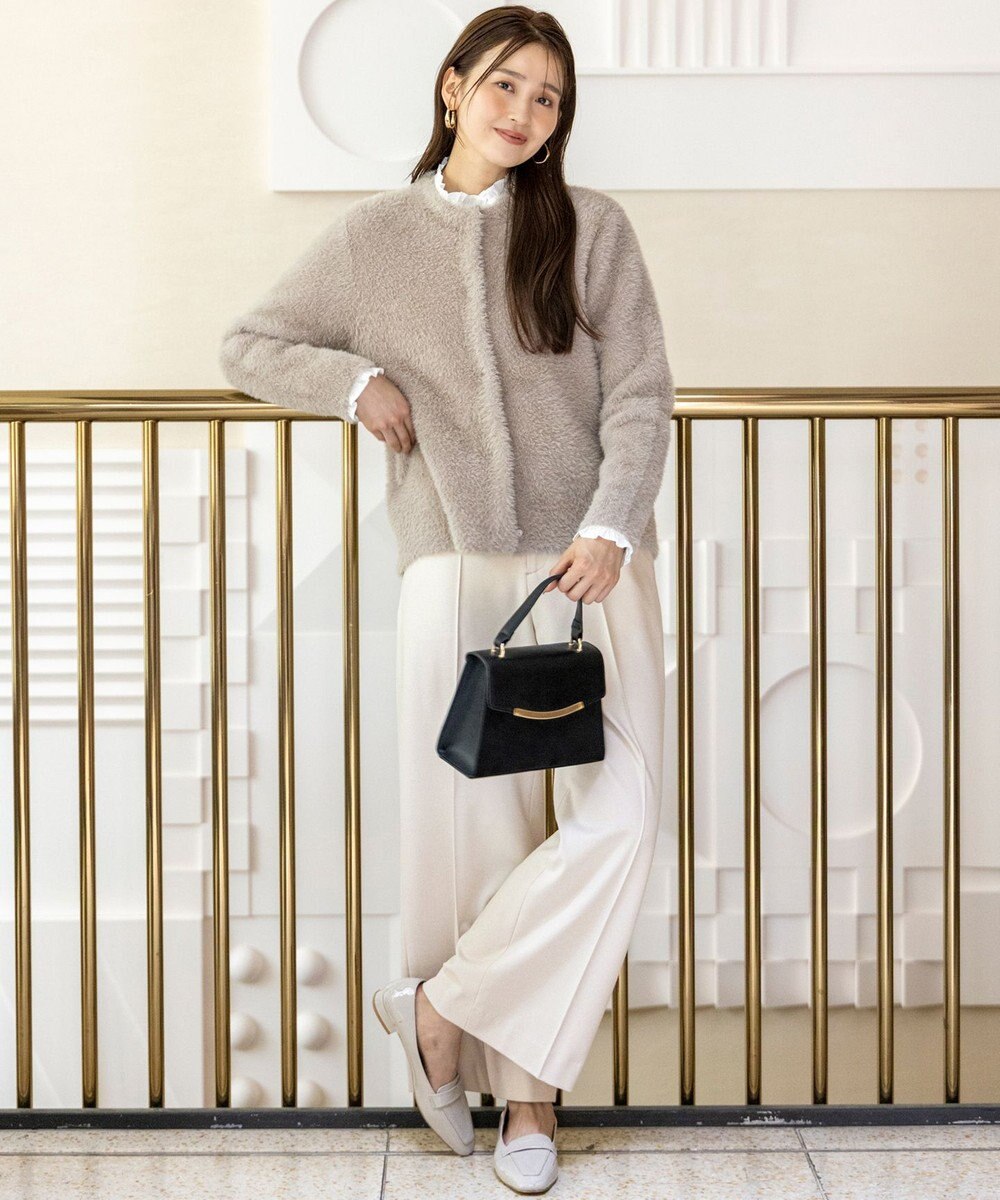 ANY SIS S ピンタックフリル シャツ 