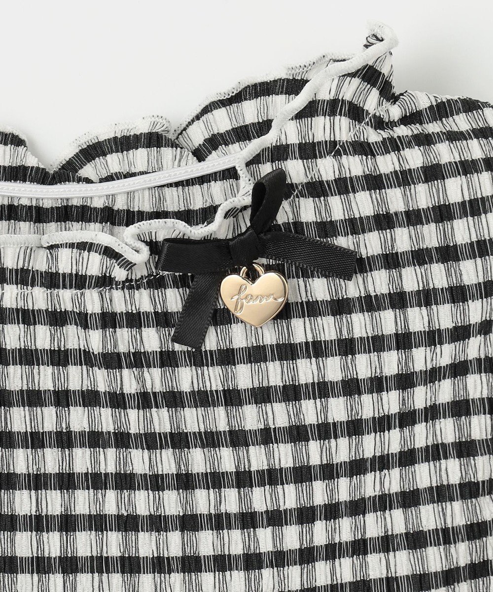 ANY KIDS シアー ギンガム 七分袖 Tシャツ 