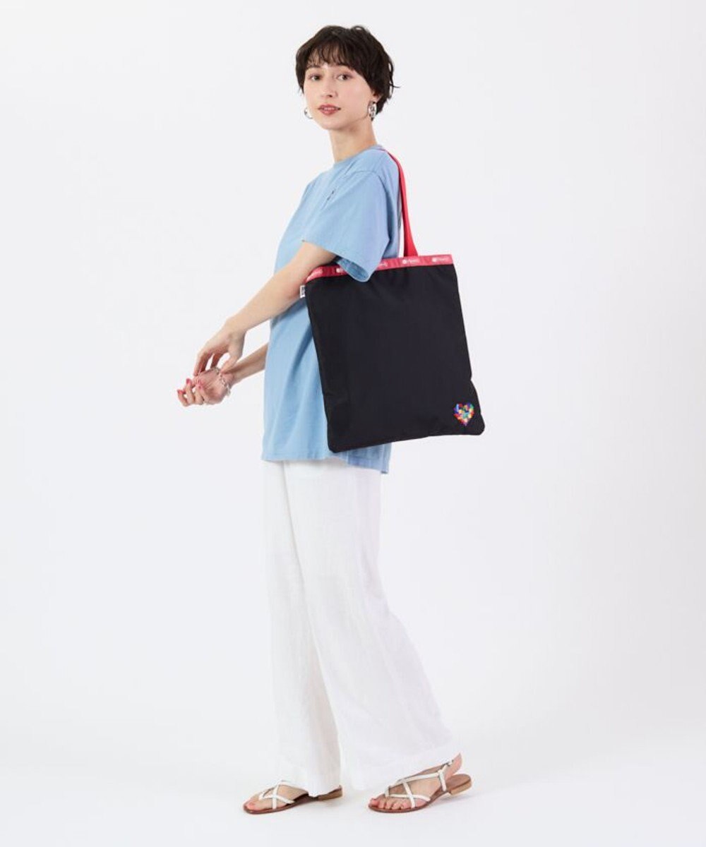 LeSportsac LARGE EMERALD TOTE/テトリスハートエンブロイダリートート 