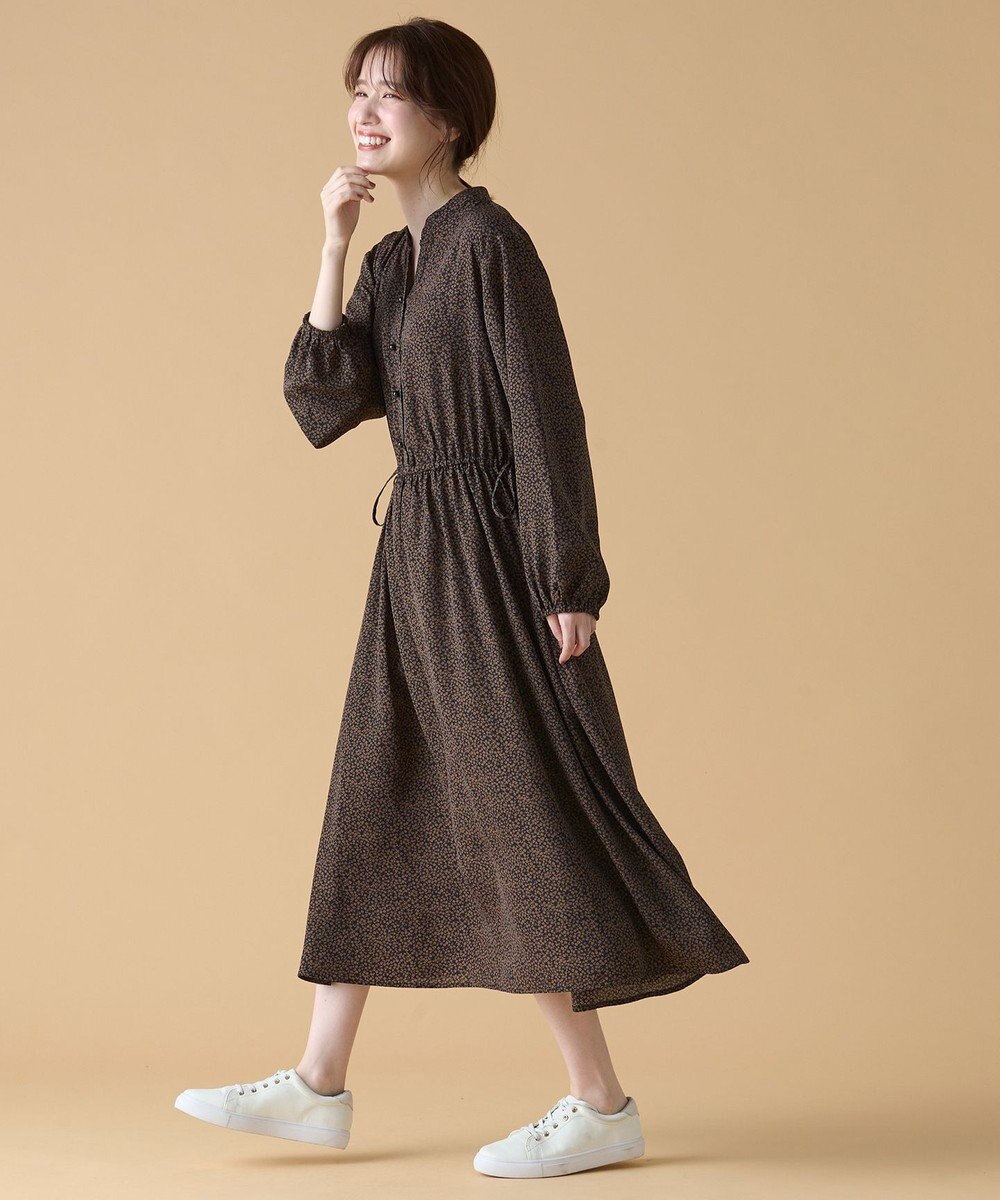 ANY 【洗濯機可能/ウエストゴム】ウエストギャザー ワンピース 