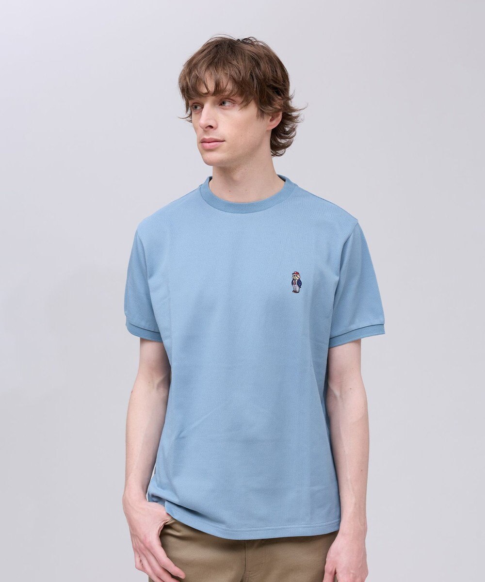 J.PRESS MEN 新デザイン【BULLDOG BOY】カノコレジメン クルーネック Tシャツ 