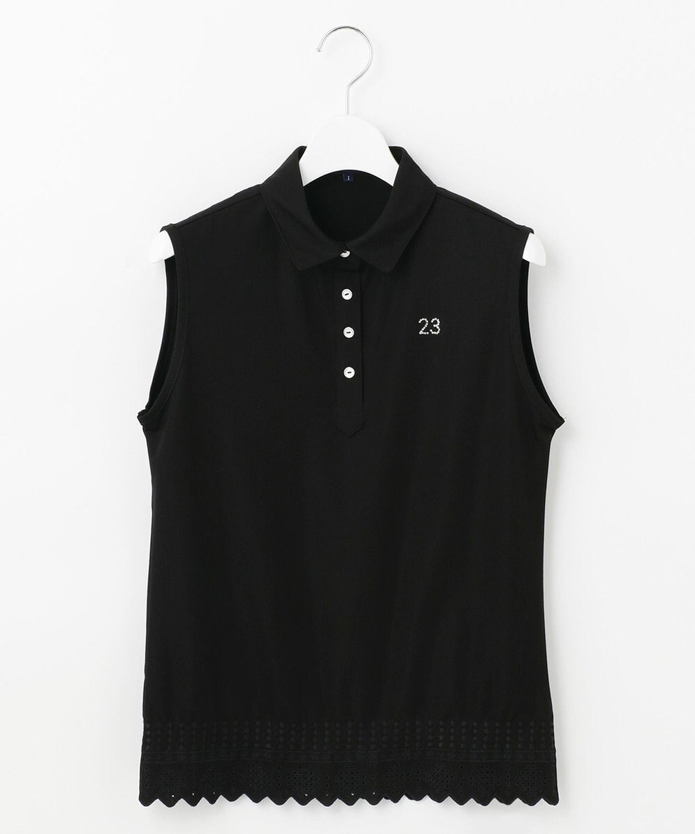 23区GOLF 【WOMEN】カノコ刺繍 ノースリーブ シャツ 