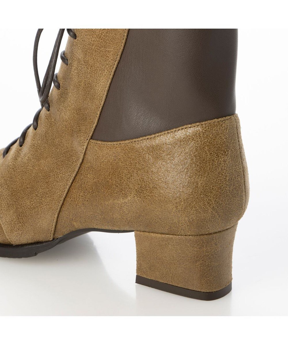 MODE ET JACOMO <D'ICI>チャンキーヒールレースアップショートブーツ 