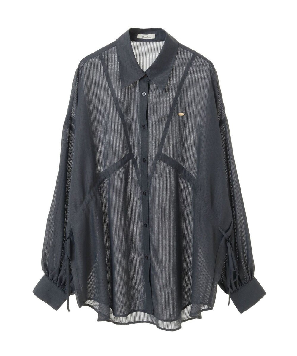 earth music&ecology ウエストドロストシアーシャツ 