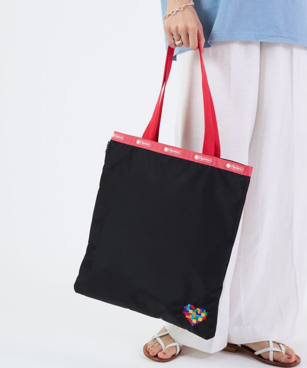 LeSportsac LARGE EMERALD TOTE/テトリスハートエンブロイダリートート 