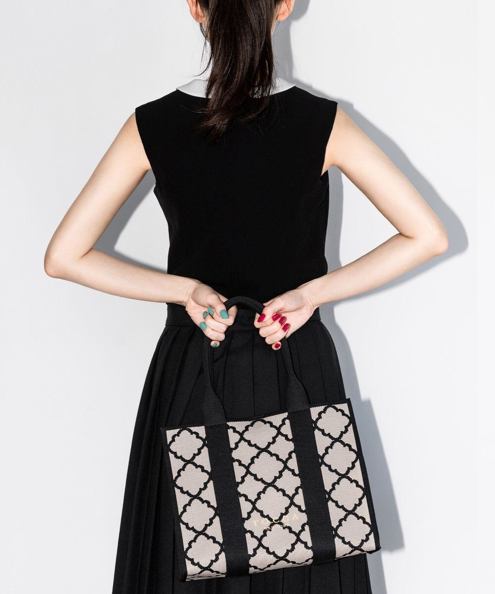 TOCCA 【大人百花掲載】【A4サイズ対応】CHECKER CLOVER KNITBAG ニットバッグ 