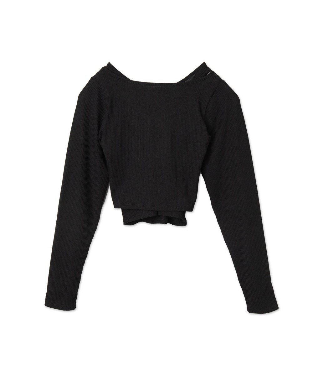 WEGO レイヤードレースアップ長袖トップス 