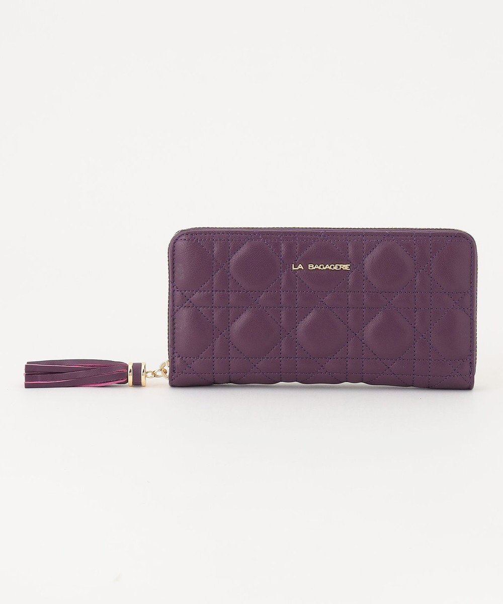 LA BAGAGERIE シープキルティング　ラウンドウォレット 