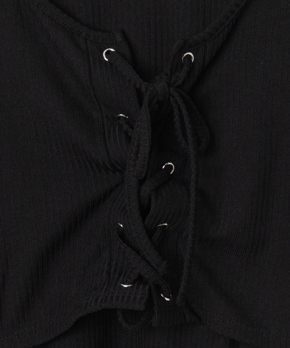 WEGO レイヤードレースアップ長袖トップス 