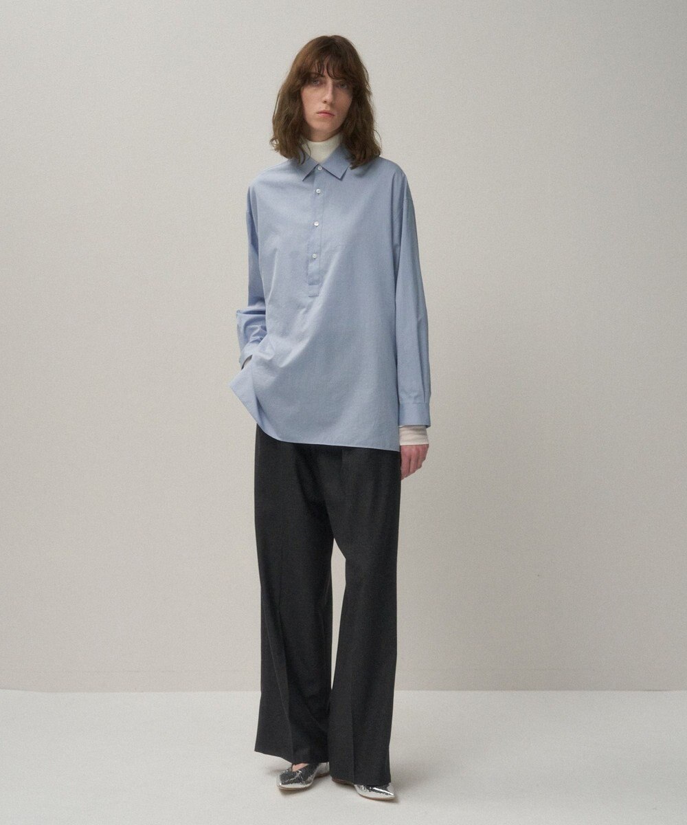 ATON COTTON SILK LAWN | オーバーサイズシャツ 