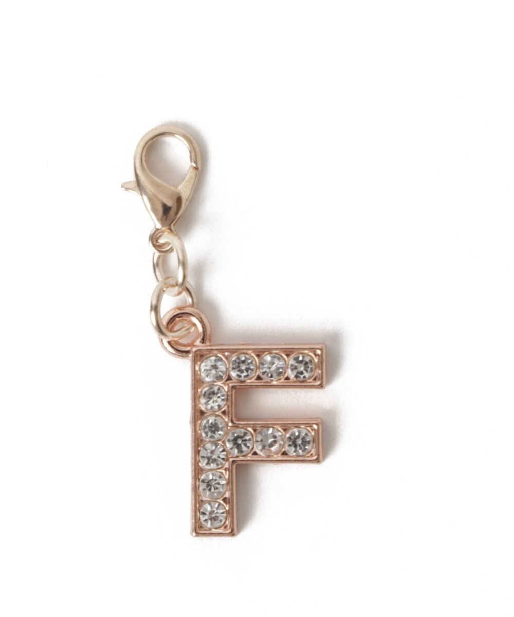 WEGO 【痛バ＆推し活グッズ】ゴールドビジューアルファベットDIYチャーム21ｍｍ 