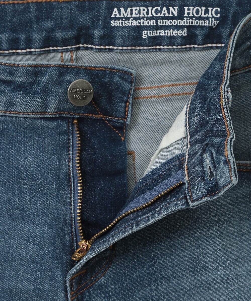 AMERICAN HOLIC スキニーフィットダメージデニム 