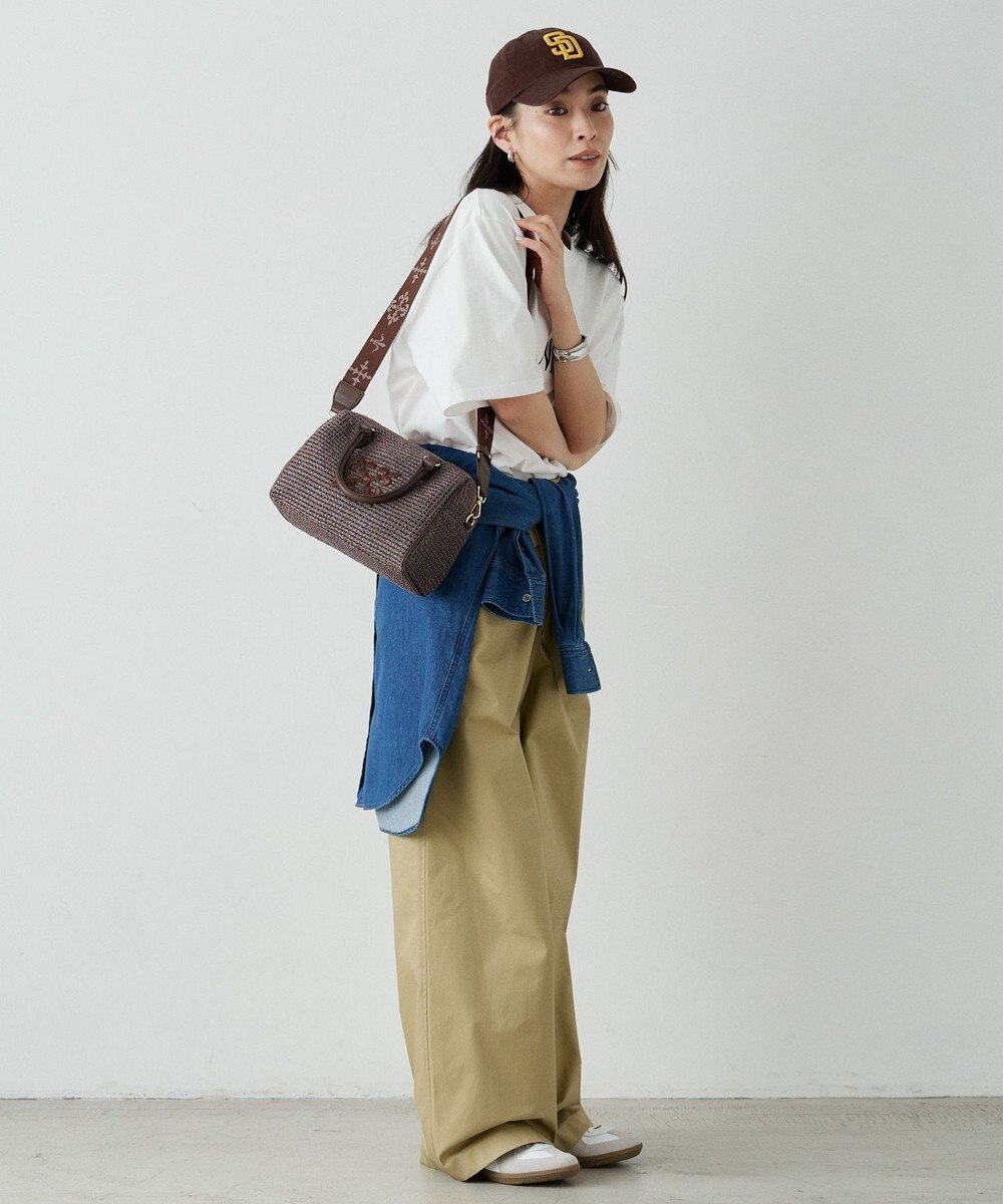 russet ナイロンラフィアミニボストンバッグ(CE-1715) 