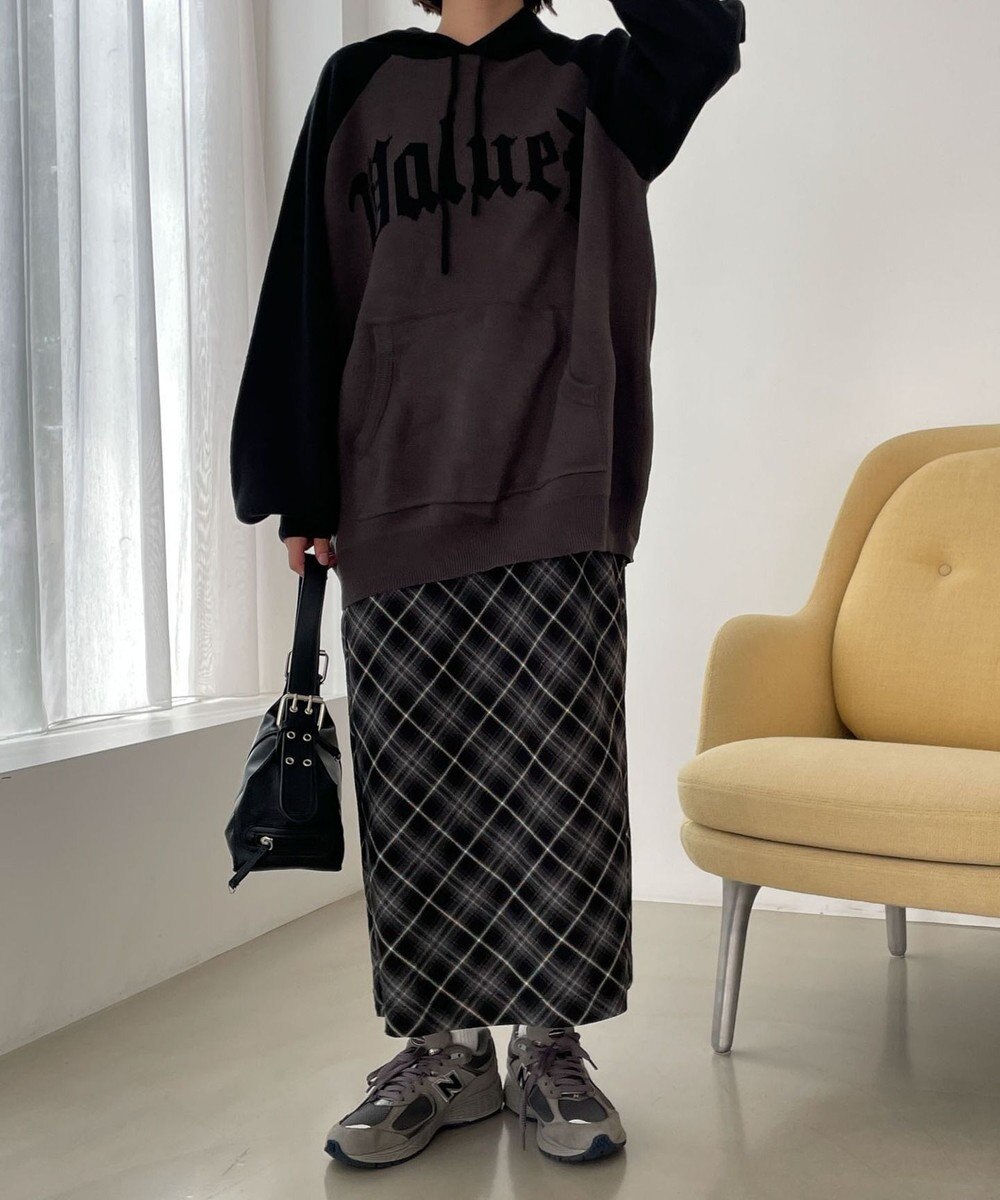 WEGO グラフィックニットパーカー 