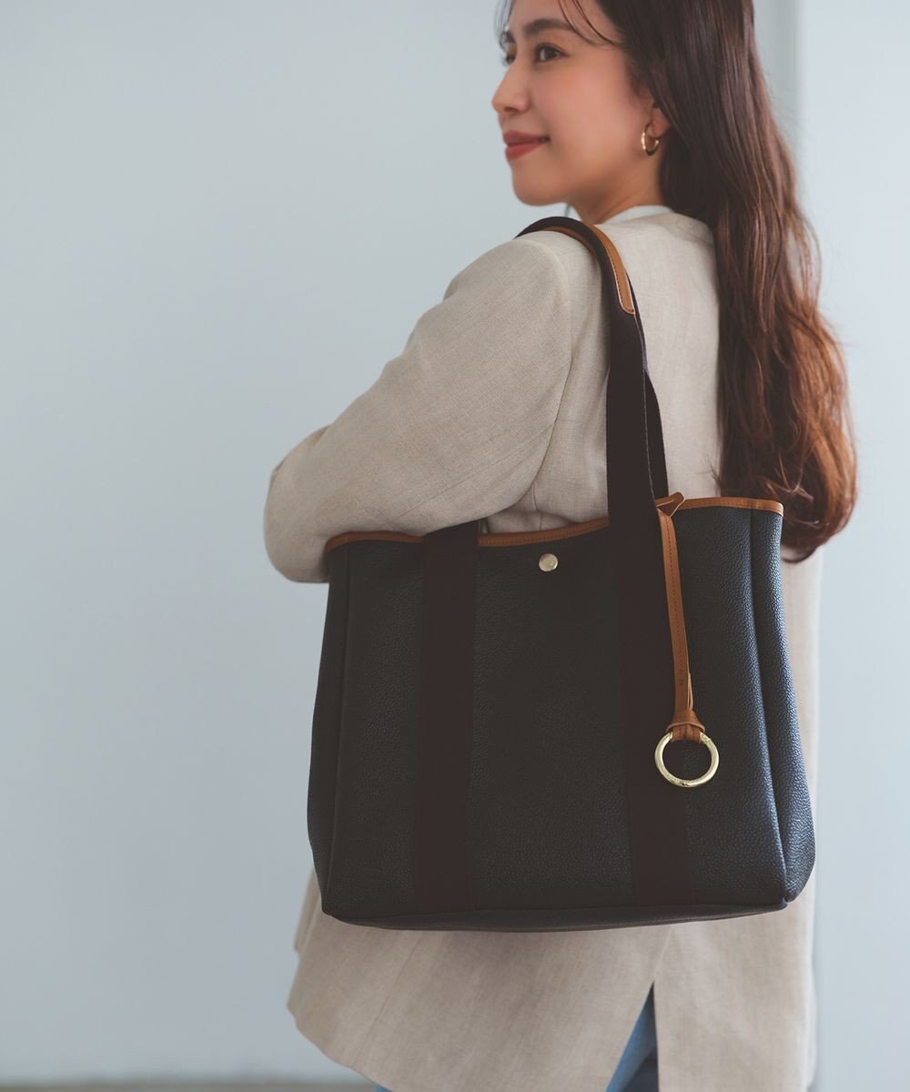 TOPKAPI 【Breath TOPKAPI】SCOTCH GRAIN スコッチグレイン ロングハンドル 2way トートバッグ チャーム付き　A4 