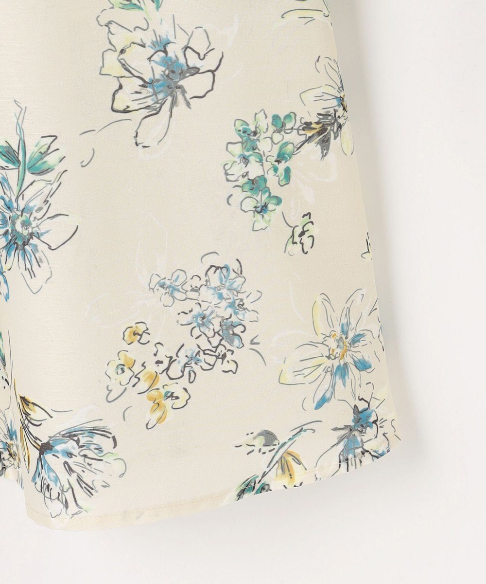 自由区 L エアリーローン花柄プリント ブラウス 