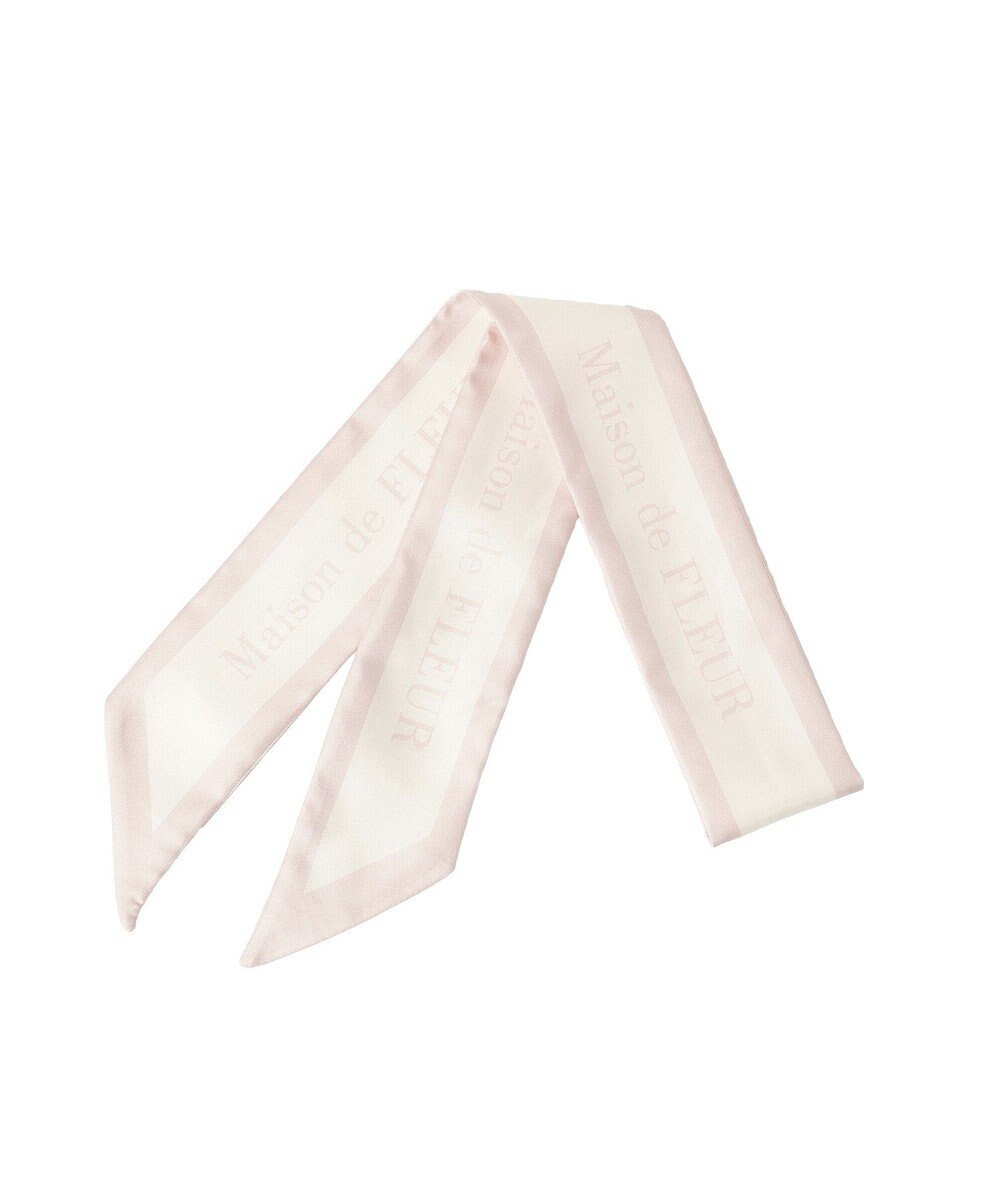 Maison de FLEUR スカーフ付き2ルームリボンキルティングトート 