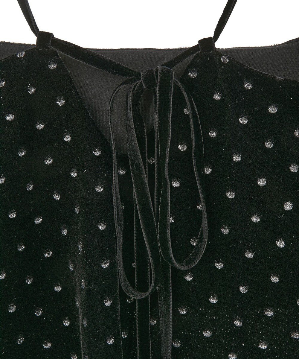 YECCA VECCA グリッタードットベロアオーバーキャミ 