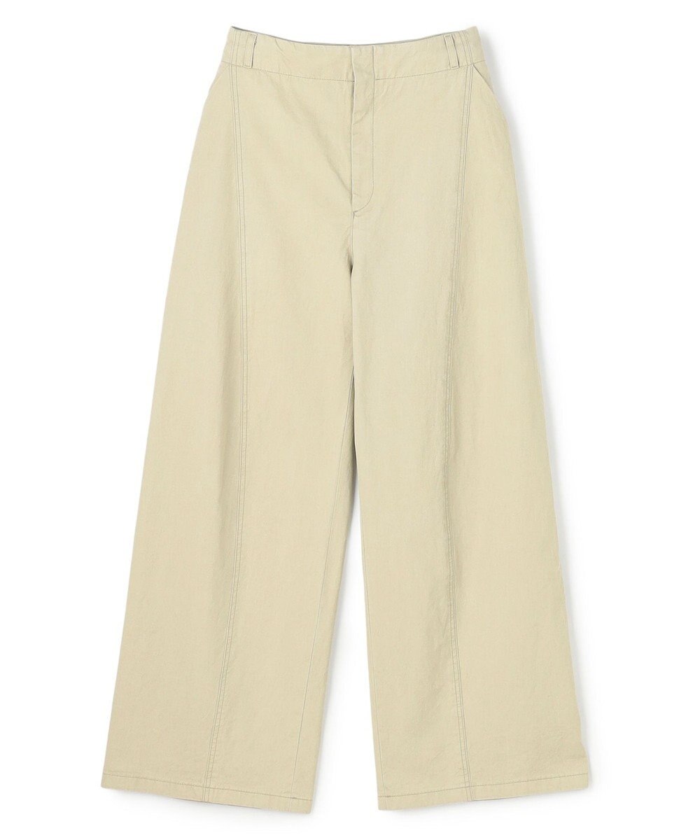 BEIGE， PREHNA / コットンツイル カービーシームワイドパンツ 