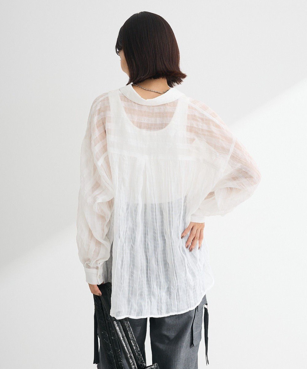 Green Parks シアーワッシャーロングスリーブシャツ 