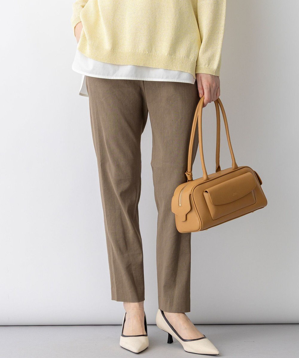 23区 【先行予約/CanCam掲載】リネンレーヨンストレッチ テーパード パンツ 