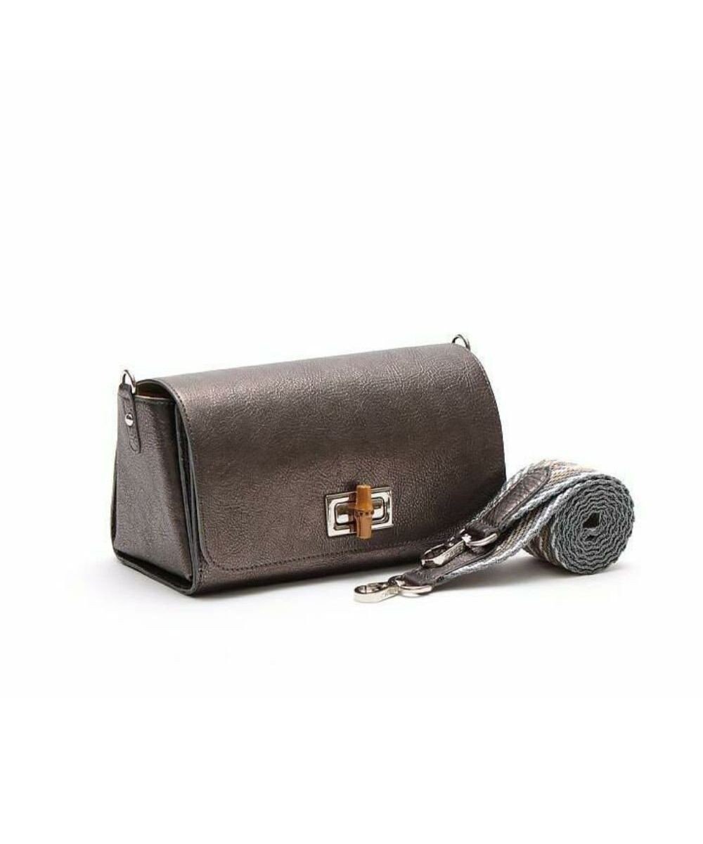 A.D.M.J. 【牛革】メタリックレザー/ラウンドターンロックショルダー 