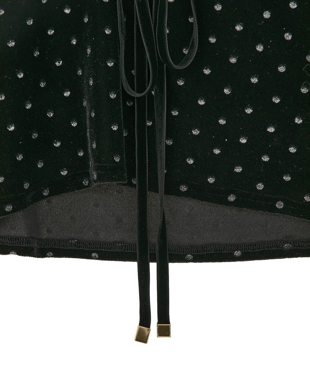 YECCA VECCA グリッタードットベロアオーバーキャミ 