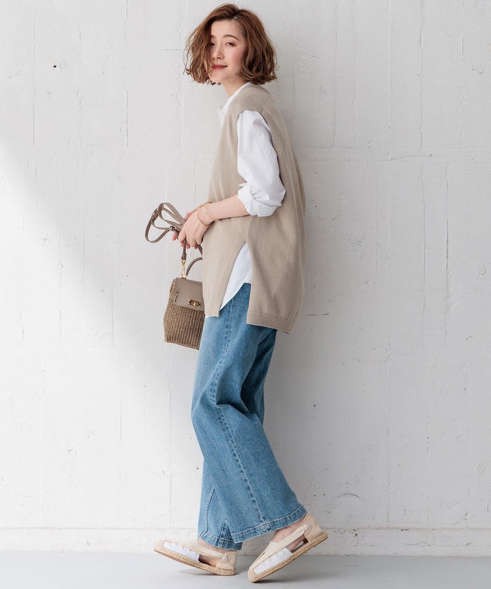 23区 【Oggi4月号掲載/洗える】CANCLINI バンドカラー シャツ 