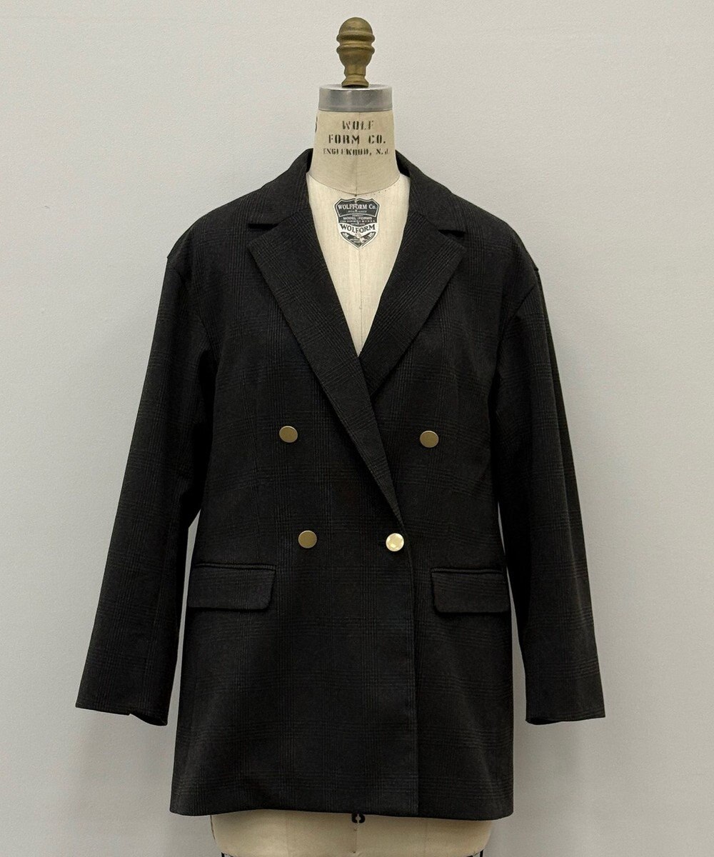 自由区 S 【オンオフ活躍・品よく決まる】チェックパターン ジャコット 