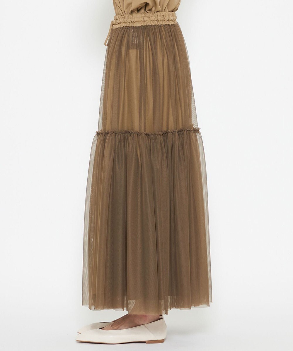 uncrave 【撥水・UVカット】ナイロンタスラン ティアードスカート（uncrave WHITE） 