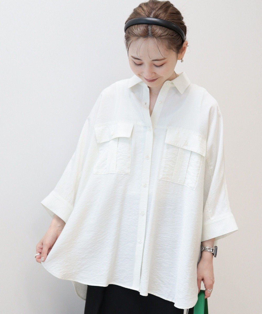 AMERICAN HOLIC 【WEB限定】接触冷感Wポケットシャツチュニック 