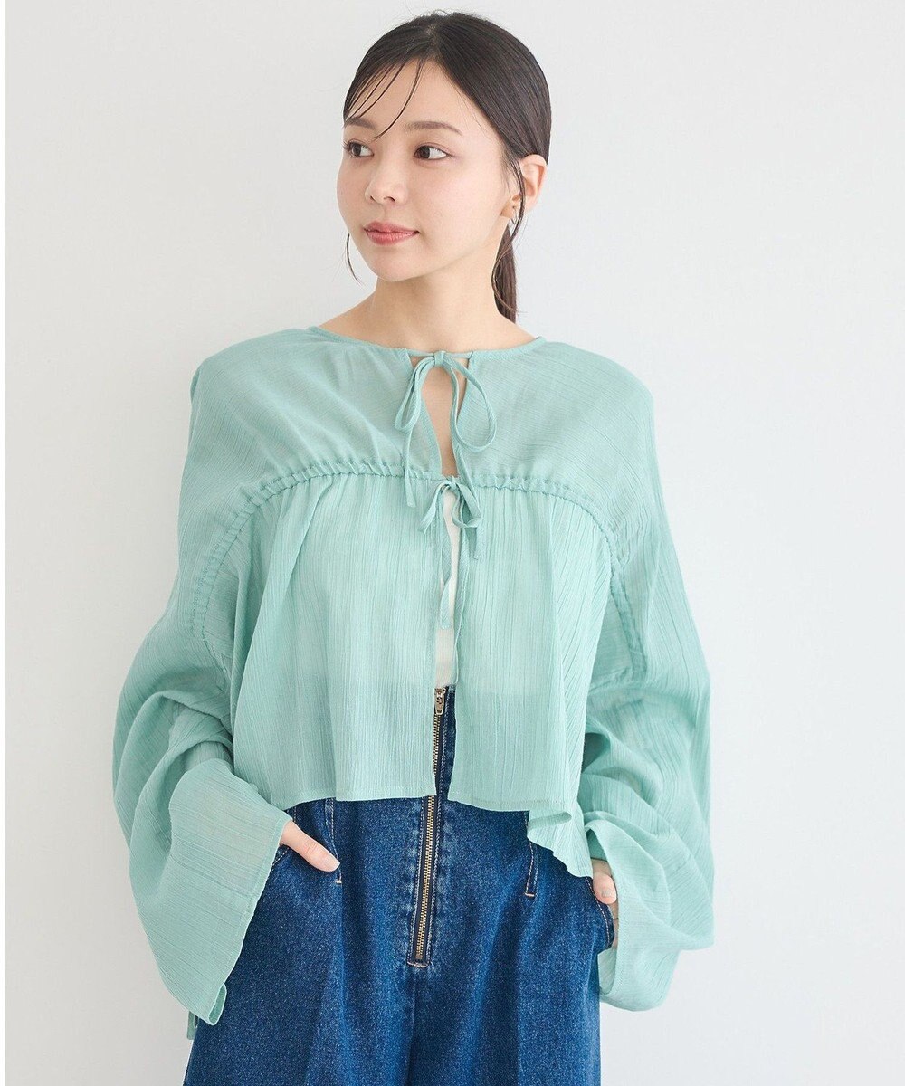 earth music&ecology ワッシャードロスト羽織りシャツ 