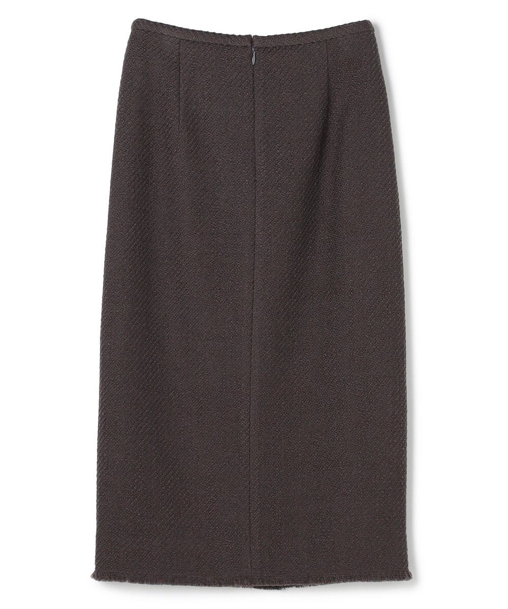 BEIGE， MULLIN / ウールツイードフロントベントスカート 